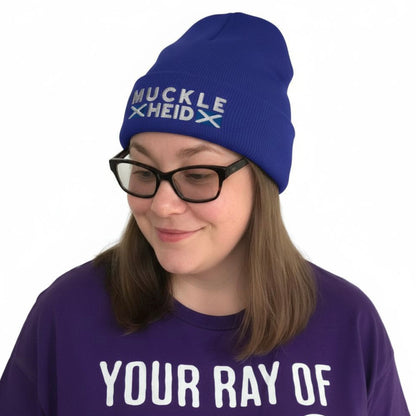 Funny Embroidered Beanie – Muckle Heid Beanie