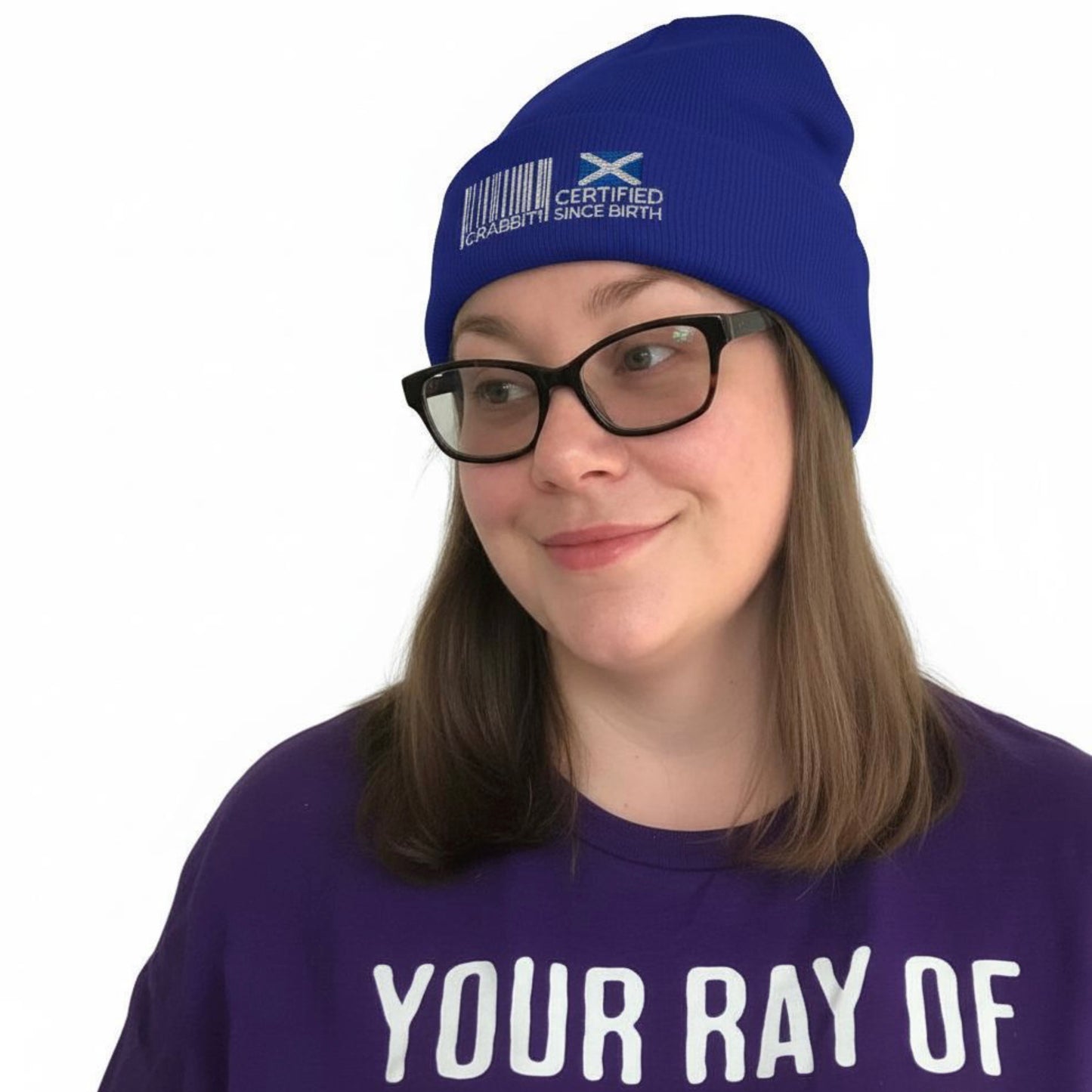 Funny Embroidered Beanie – Crabbit, Certified Since Birth