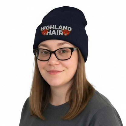 Scottish Embroidered Beanie – Highland Hair