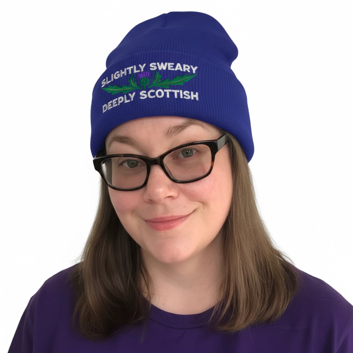 Scottish Embroidered Beanie – Slightly Sweary Deeply Scottish