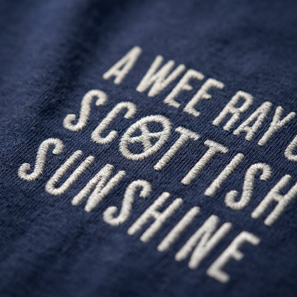 “A Wee Ray Of Scottish Sunshine” Premium Soft Embroidered T-Shirt