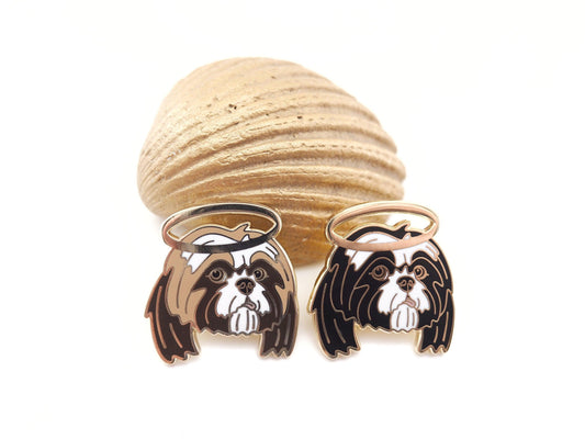 Holy Shih Tzu Dog Enamel Pin