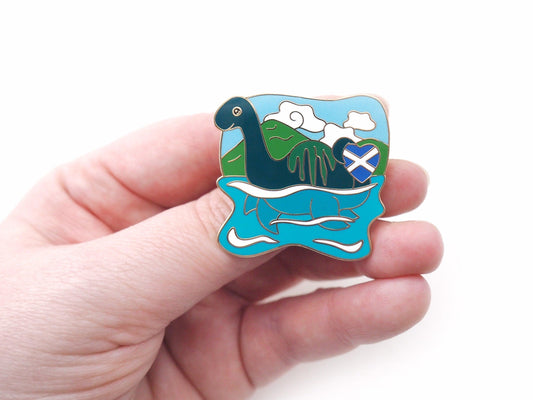 Nessie the Loch Ness Monster Enamel Pin